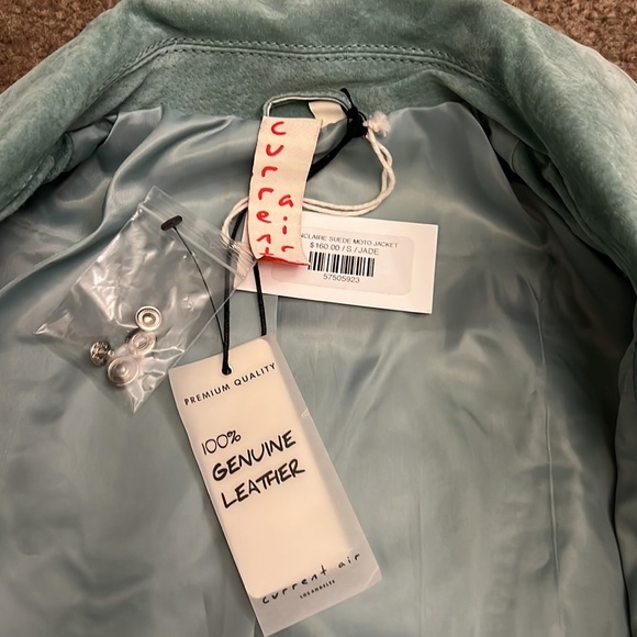 Current Air genuine suede leather motorcycle jacket - Picture 5 of 6